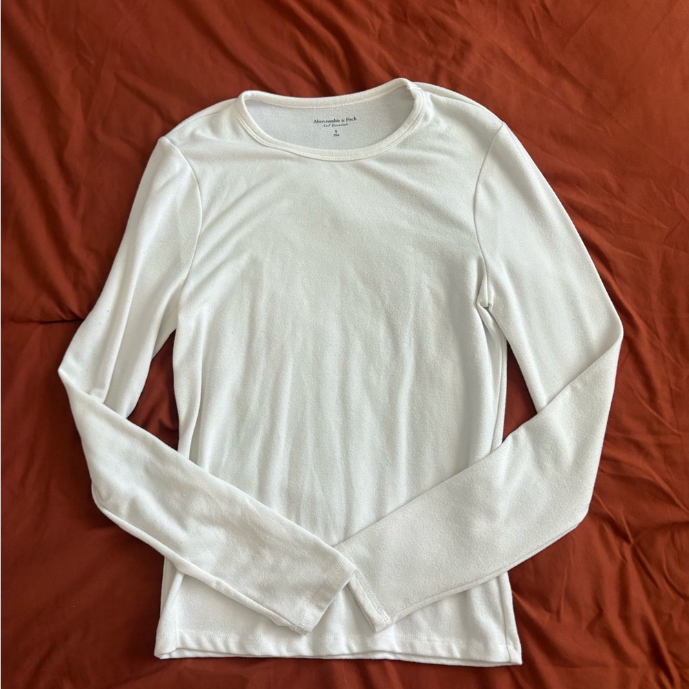 Abercrombie and Fitch Essentials Long Sleeve White
